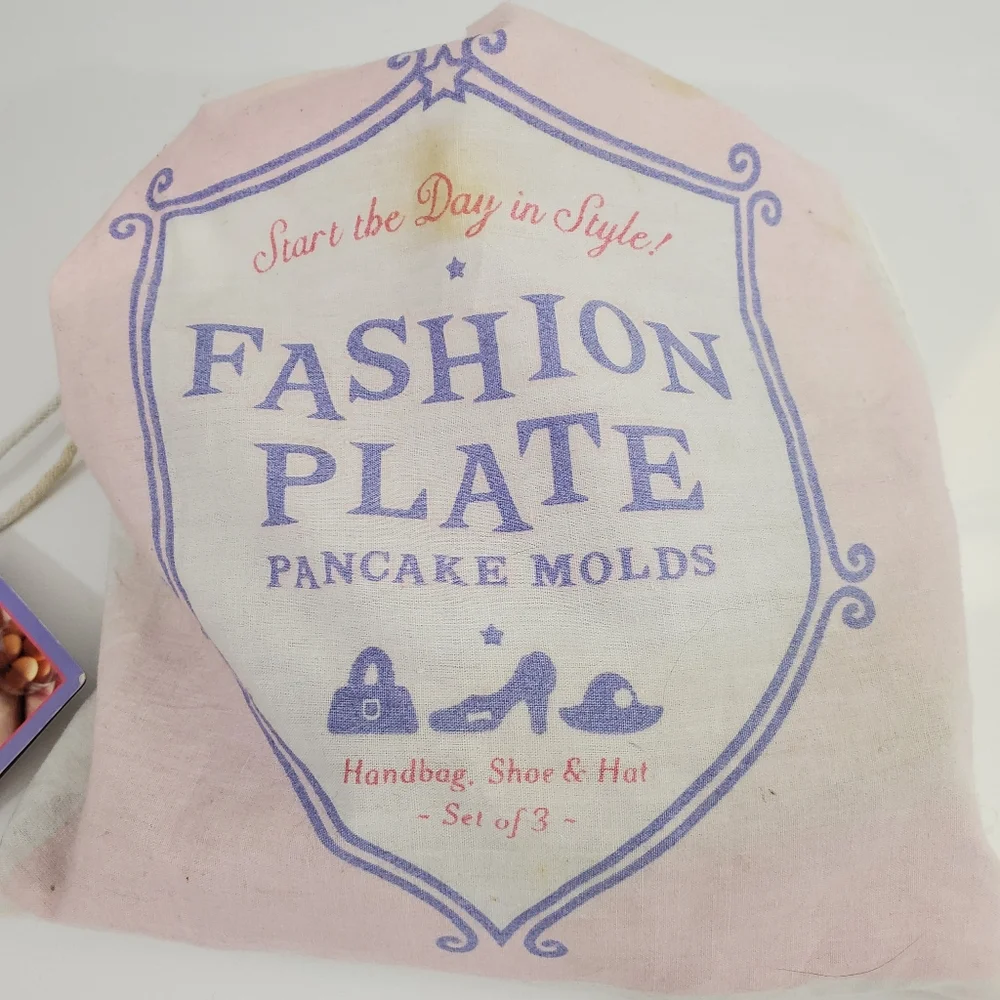 Williams Sonoma Fashion Plate Pancake Mold Set Handbag Shoe Hat Shapes